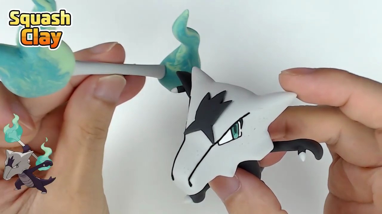 Pokémon Clay Art_ Alolan Marowak Dark_Fire type Pokémon