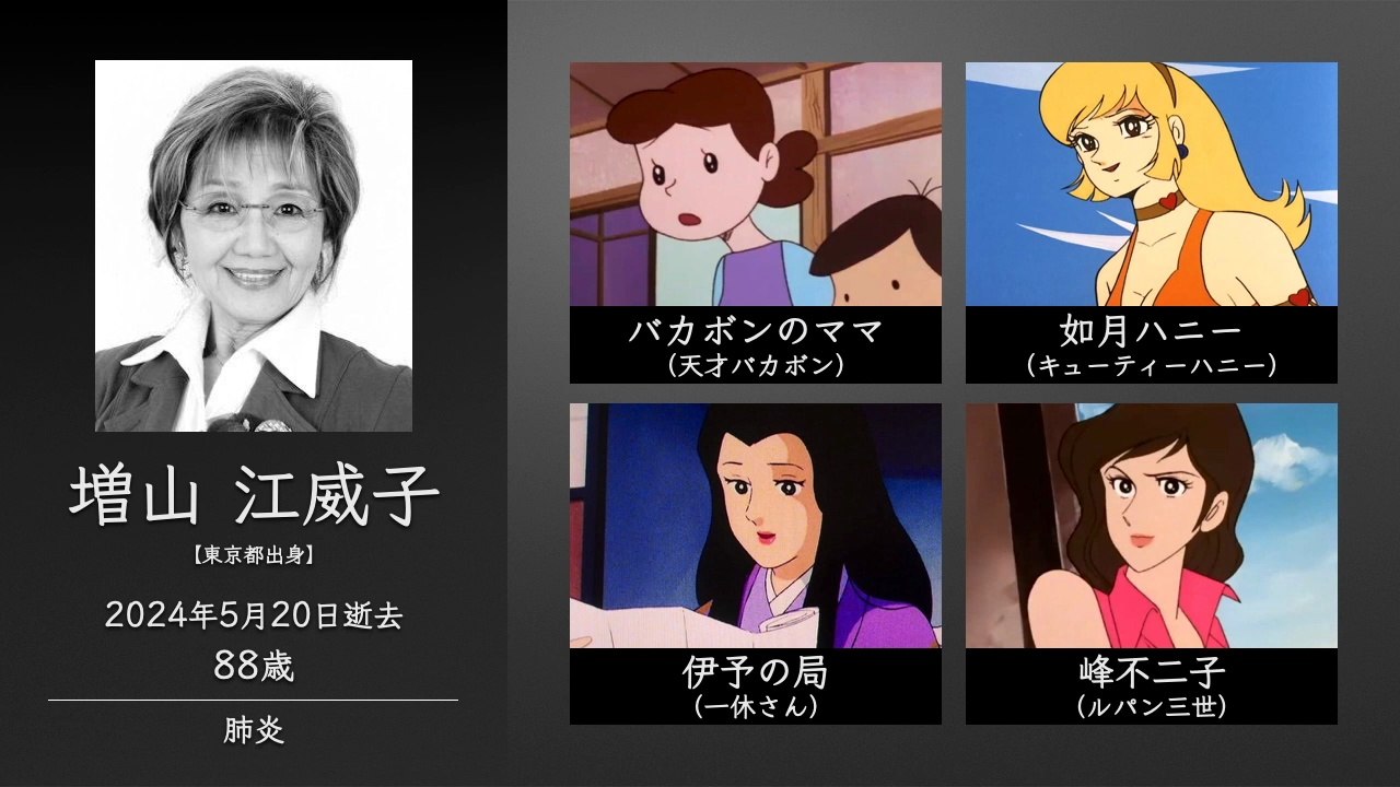 2024年に亡くなった声優さん