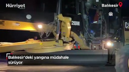 Balıkesir'deki orman yangınına müdahale sürüyor