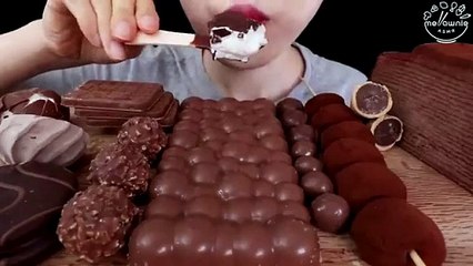 ASMR MUKBANG｜CHOCOLATE PARTY *ICE CREAM, MOCHI, MALTESERS, TICO, CAKE ,EATING SOUNDS