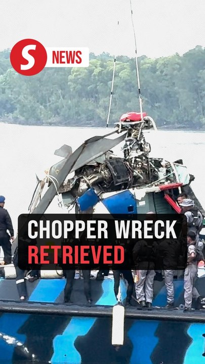 Wreckage of crashed police chopper retrieved