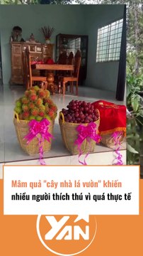 Mâm quả CÂY NHÀ LÁ VƯỜN khiến nhiều người thích thú vì quá thực tế