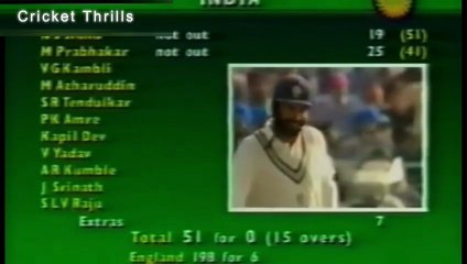 Navjot Singh Sidhu 76 off 107 Balls 152 Mins 5 Fours 2 Sixes vs England 3rd ODI, Chandigarh, January 21, 1993