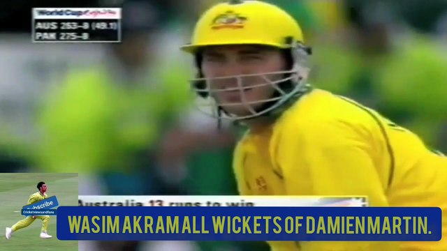 5 dismissals Wasim Akram of Damien Martin.