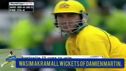 5 dismissals Wasim Akram of Damien Martin.