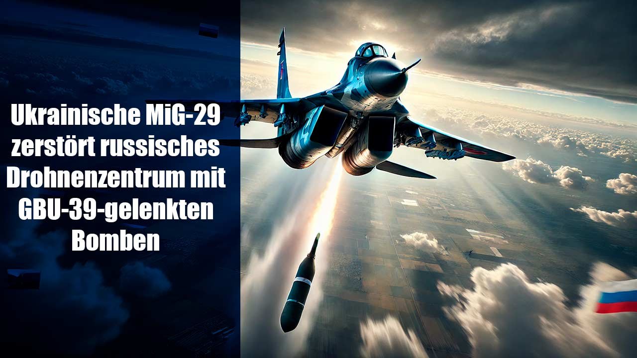 Ukrainische MiG-29 zerstört russisches Drohnenzentrum mit GBU-39-gelenkten Bomben