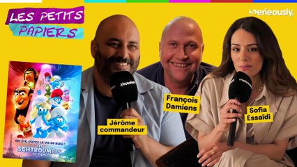 LES SCHTROUMPFS : On a rencontré Sofia Essaïdi, Jérôme Commandeur et François Damiens