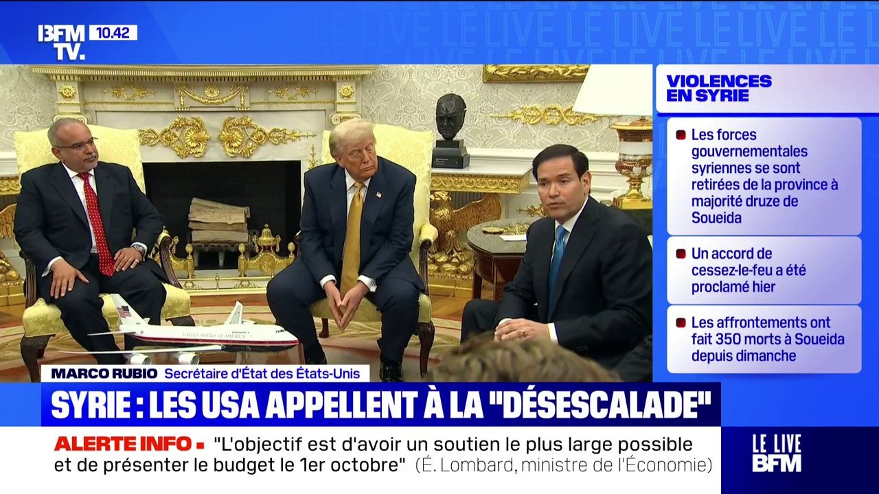 Israël-Syrie: Marco Rubio, secrétaire d'État des États-Unis, appelle à la "désescalade" entre les deux pays