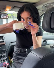 DIY backseat car phone holder hack📱