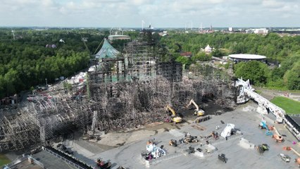 La scène principale de Tomorrowland ravagée par un incendie : l'étendue des dégâts vus du ciel