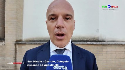 San Nicolò - Garrufo, D’Angelo risponde ad Agostinelli
