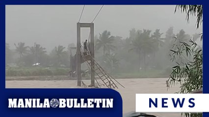 Hanging footbridge collapsed in Patnongon town, Antique province