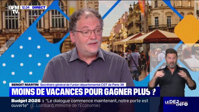Monétiser la cinquième semaine de congés payés: Ça vient percuter un progrès social , réagit Benoit Martin (CGT)