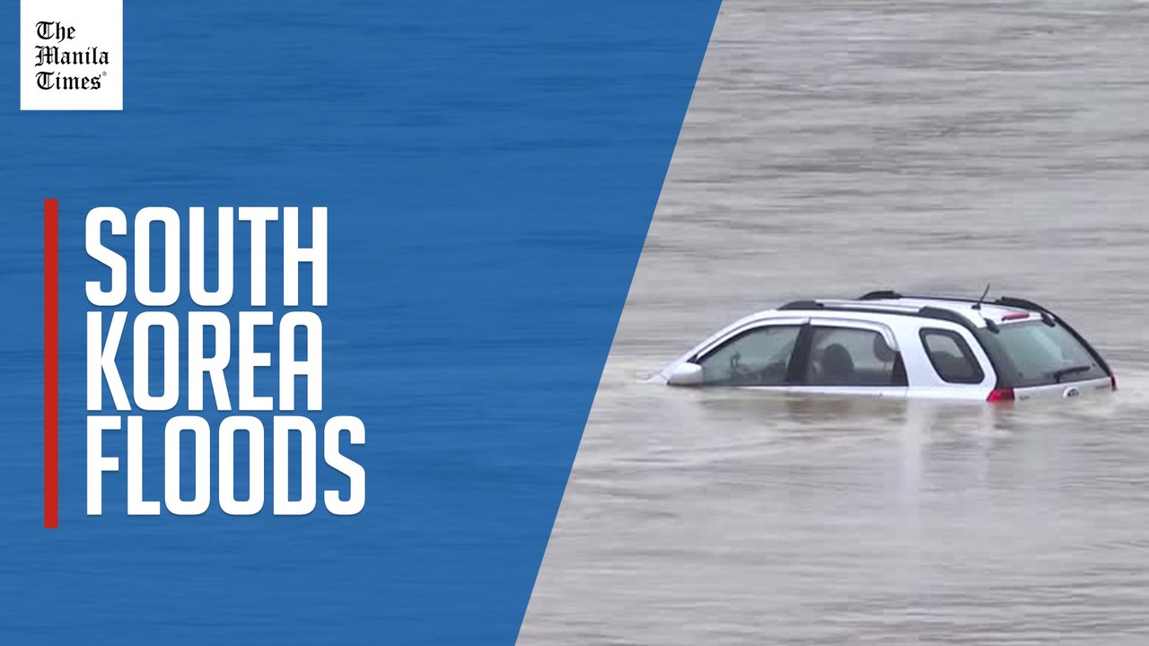 South Korea hit by heavy rain, flooded roads and rivers