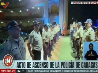 Realizan ascenso histórico por su esfuerzo y dedicación en la Policía de Caracas a 369 efectivos