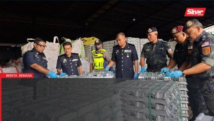 Kilang haram diserbu, 1,221 tan logam cecah RM10 juta dirampas