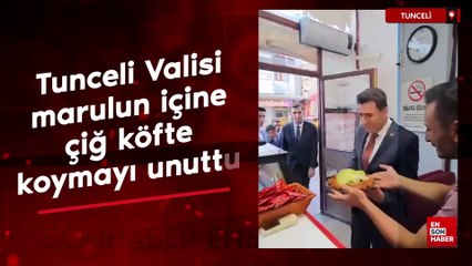 Tunceli Valisi, ikram sırasında marulun içine çiğ köfte koymayı unuttu