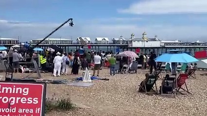 Bollywood filming on Eastbourne seafront