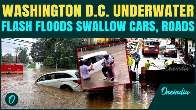 US BREAKING: Washington DC Flooded After Hours of Rain |Roads Turn Into Muddy Rivers, Dozens Trapped