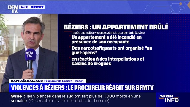 Guet-apens à Béziers: Une réaction par rapport au bon travail que ces policiers ont fait ces derniers jours , réagit le procureur de Béziers