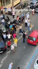 L'aggressione in via Mariano Stabile a Palermo: un uomo a terra