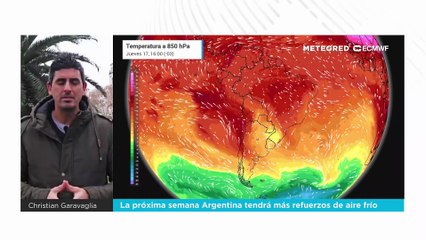 Durante la próxima semana Argentina tendrá más refuerzos de aire frío