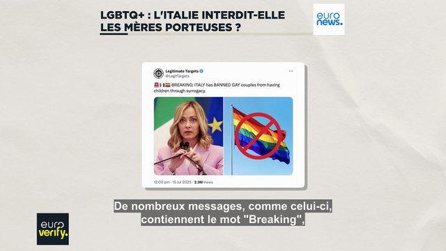 L'Italie vient-elle d'adopter une loi anti-LGBTQ+ sur le recours aux mères porteuses ?