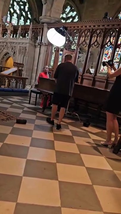 Behind the scenes: Dzulie-S filming “Можно мне” at St Wulfram’s Church