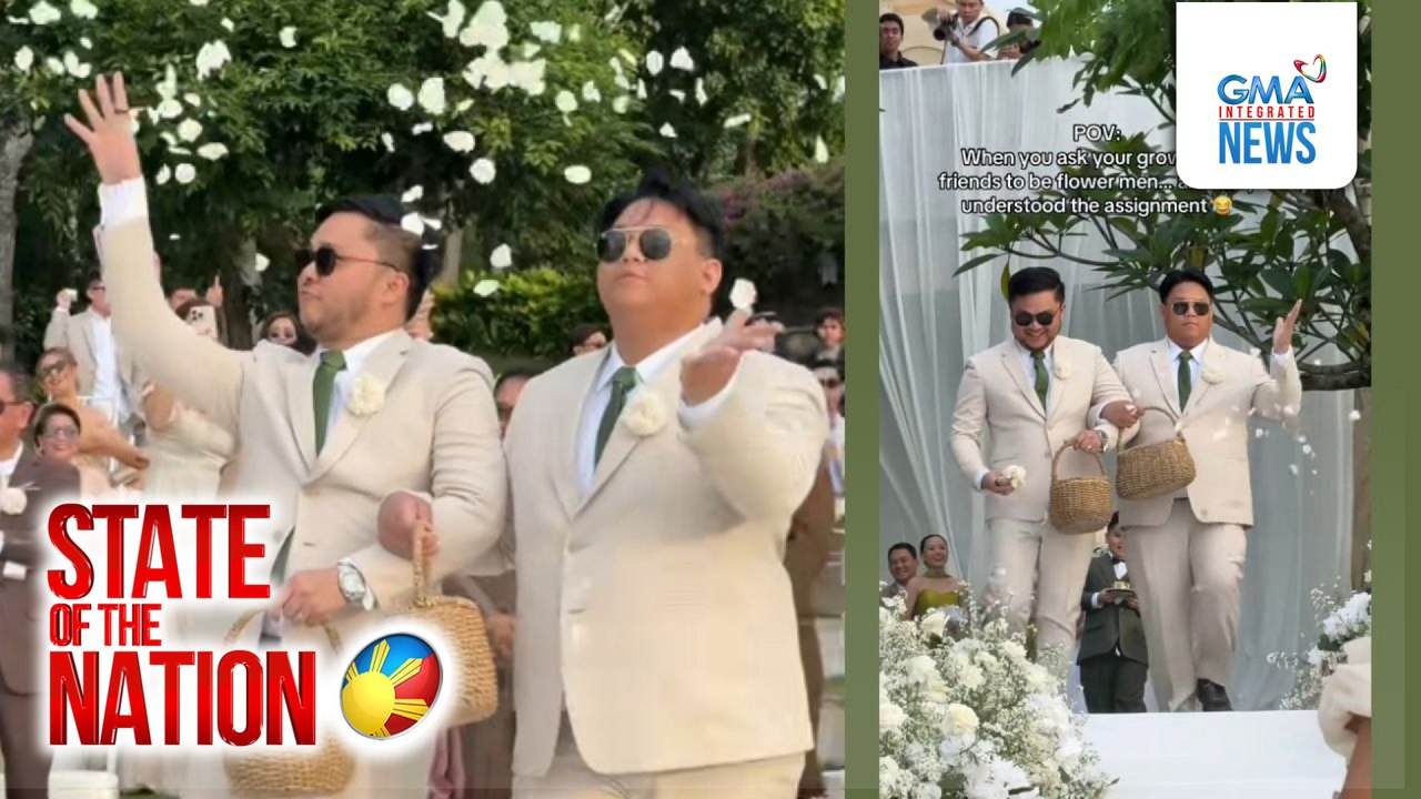Flower men, sinorpresa ang bride and groom sa paandar; kinaaliwan online | SONA