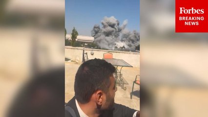 Cameras Capture Israeli Airstrike Hitting Syrian Army General Staff Complex In Damascus, Aftermath