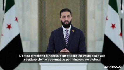 Siria, al-Sharaa: "Proteggeremo i drusi, grazie a Usa per mediare"