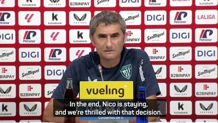 Valverde 'thrilled' with Nico Williams' decision to stay at Bilbao