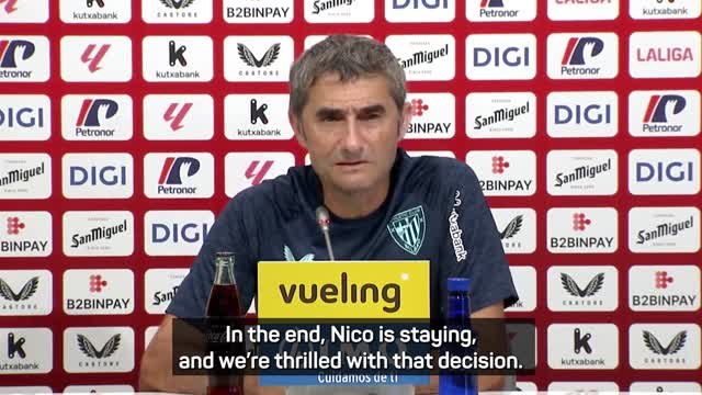 Valverde 'thrilled' with Nico Williams' decision to stay at Bilbao