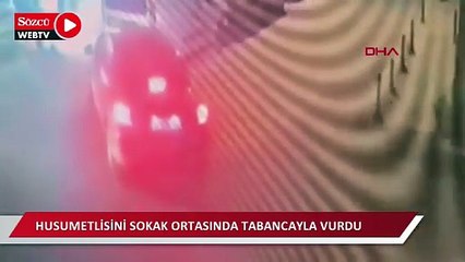 Husumetlisini sokak ortasında tabancayla vurdu