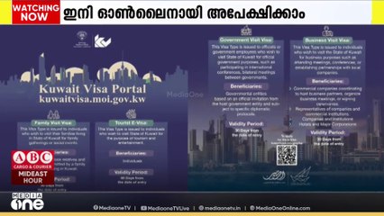 കുവൈത്തിലേക്കുള്ള സന്ദര്‍ശന  വിസ ഇനി  ഓൺലൈനായി അപേക്ഷിക്കാം