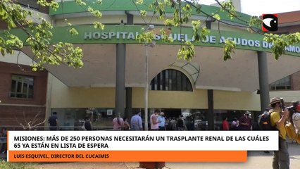 Misiones más de 250 personas necesitarán un trasplante renal