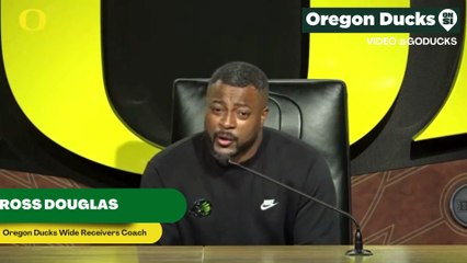 Oregon Ducks Wide Receivers Coach Ross Douglas Discusses How It Feels to Wear the "O" Logo On His Chest