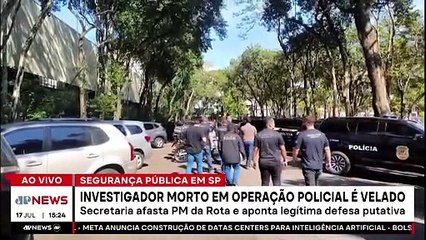 Investigador morto em operação policial é velado em SP | TEMPO REAL