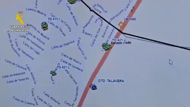 Imágenes del Centro Operativo de Servicios de la comandancia de Toledo por el incendio de Méntrida