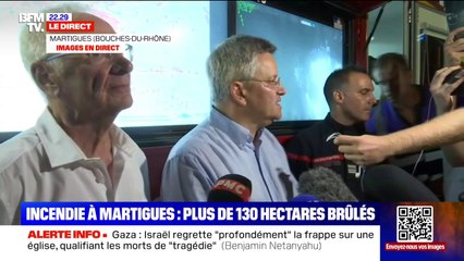 Incendie: "Nous n'avons pas recensé de blessés ni de maisons endommagées" pour le moment, annonce le sous-préfet d'Aix-en-Provence