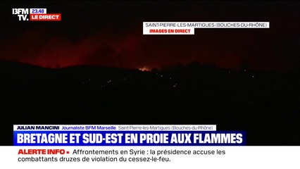 154 hectares déjà partis en fumée, l’incendie continue de progresser dans les Bouches-du-Rhône