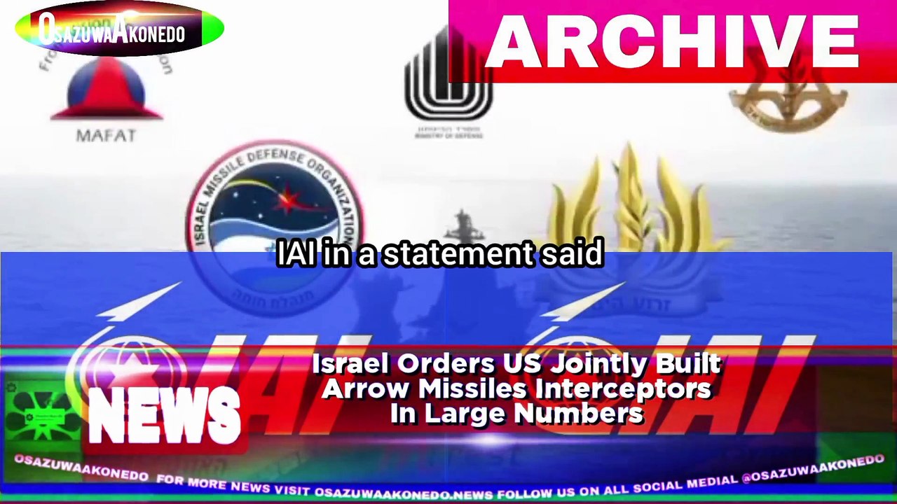 Israel Orders US Jointly Built Arrow Missiles Interceptors In Large Numbers
