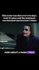 The Dark Knight’s pencil trick was done using practical effects and clever editing. The stuntman