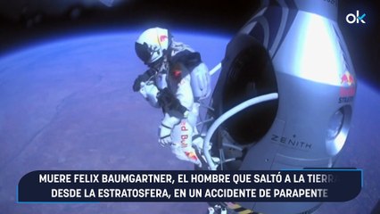 Muere Felix Baumgartner, el hombre que saltó a la Tierra desde la estratosfera, en un accidente de parapente