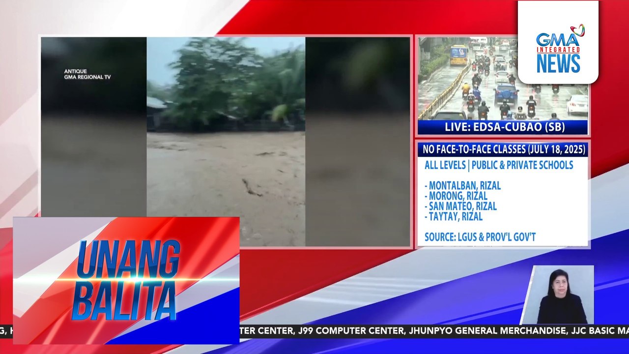 Ilang lugar sa Antique, binaha dahil sa malakas na ulan; isang bahay, nasira kasunod ng landslide | Unang Balita