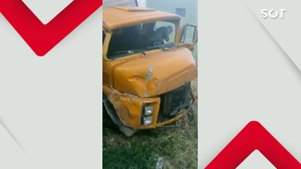 Carreta desgovernada causa acidente com 8 veículos e deixa 16 feridos na BR-376 em Ponta Grossa
