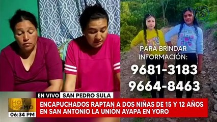 Encapuchados raptan a dos menores en San Antonio, La Unión Ayapa, en Yoro