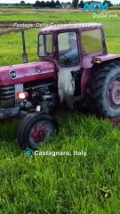 Italian artist uses tractor to create tribute portrait of Pope Leo XIV