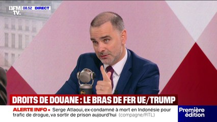 Droits de douane américains: Laurent Saint-Martin affirme que l'Europe doit démontrer qu'elle a "des capacités de riposte dure et ferme"