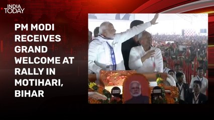 PM Modi receives grand welcome in Bihar's Motihari ahead of election campaign launch